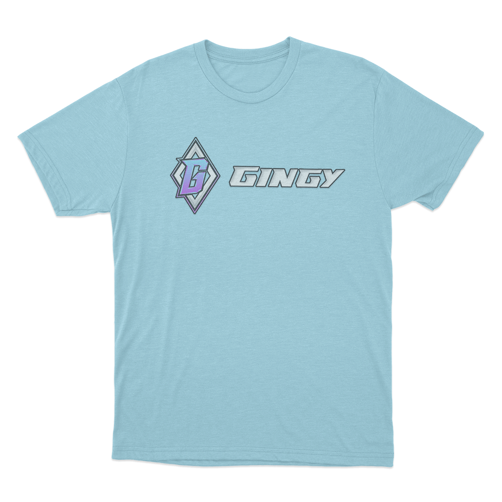 GINGY G Logo Unisex T Shirt Sky Blue GINGY G Logo Unisex T Shirt Sky Blue