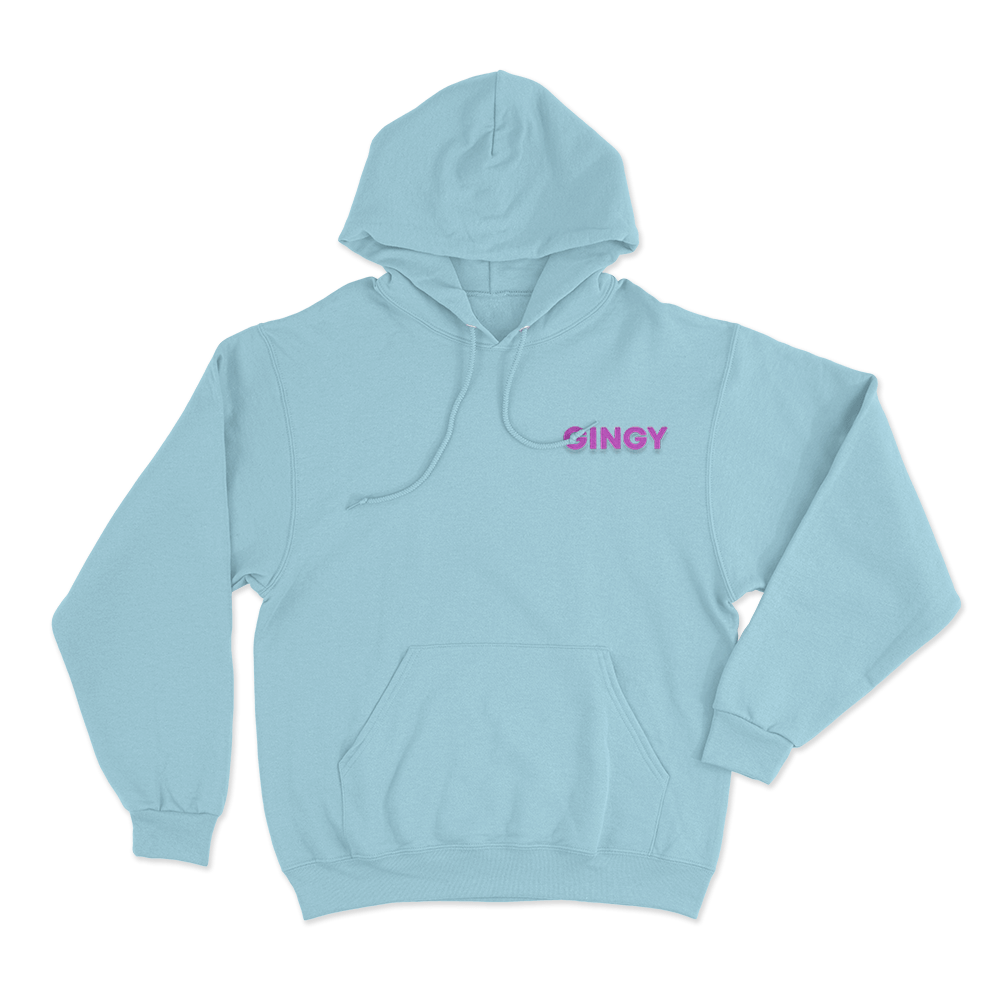 GINGY Logo Unisex Hoodie Sky Blue GINGY Logo Unisex Hoodie Sky Blue