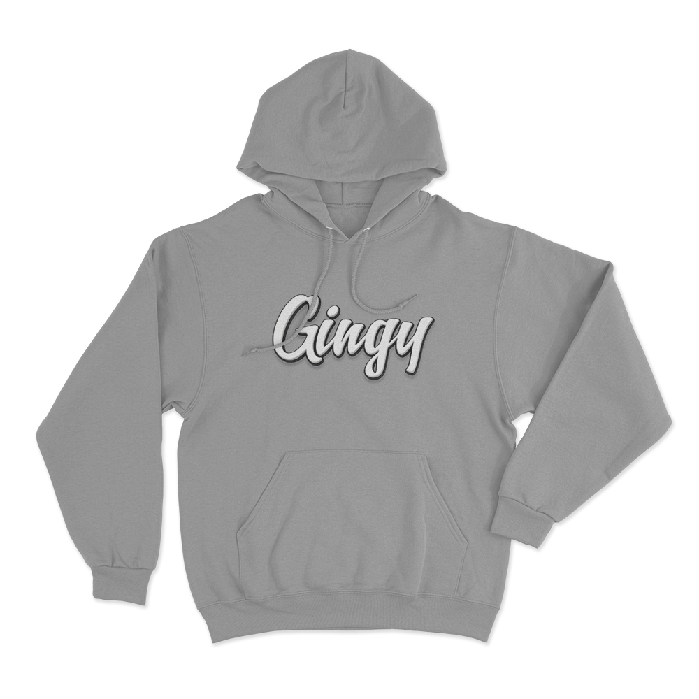 GINGY Script Unisex Hoodie Grey GINGY Script Unisex Hoodie Grey
