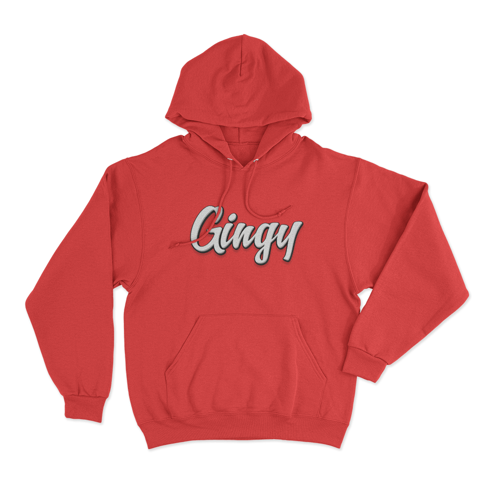 GINGY Script Unisex Hoodie Red GINGY Script Unisex Hoodie Red